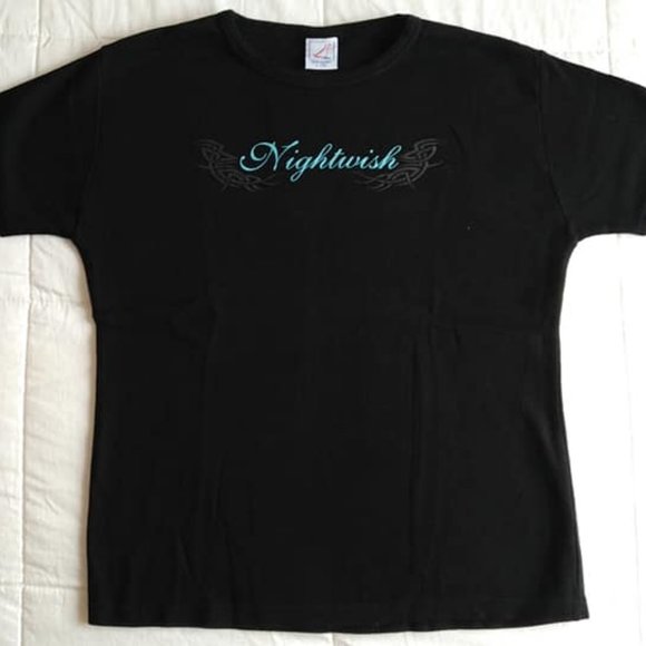 Tops - Official NIGHTWISH metal music, band, girl's t-shirt size Large